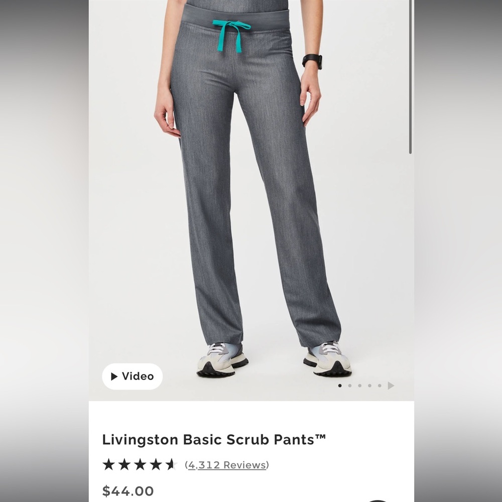 FIGS Livingston Basic Scrub Pants BLACK